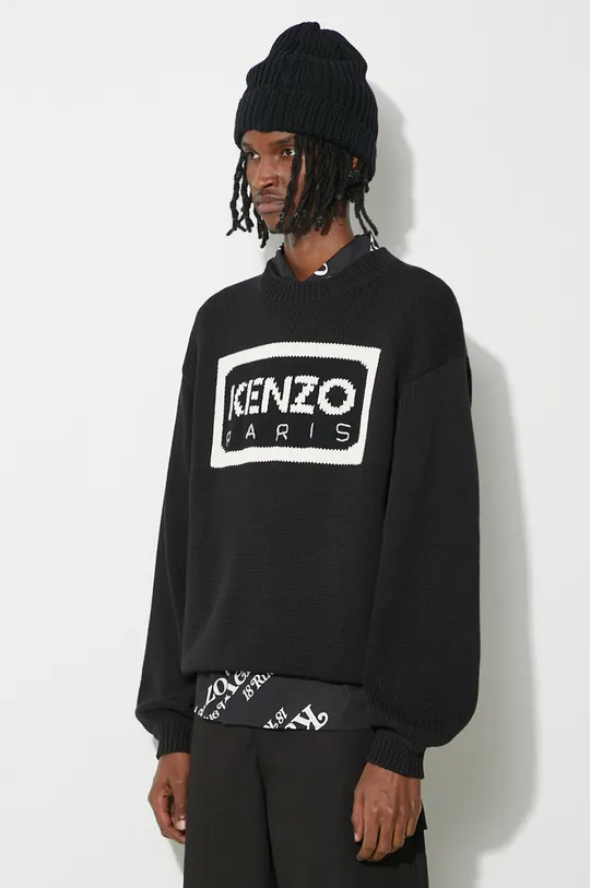 nero Kenzo maglione in misto lana Bicolor Kenzo Paris Jumper