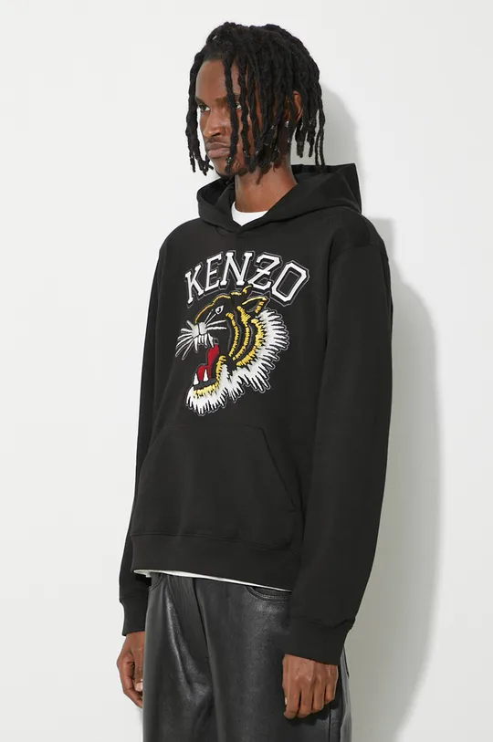 black Kenzo cotton sweatshirt Tiger Varsity Slim Hoodie