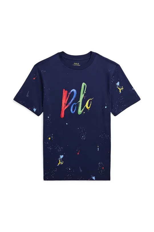 σκούρο μπλε Παιδικό βαμβακερό μπλουζάκι Polo Ralph Lauren Για αγόρια