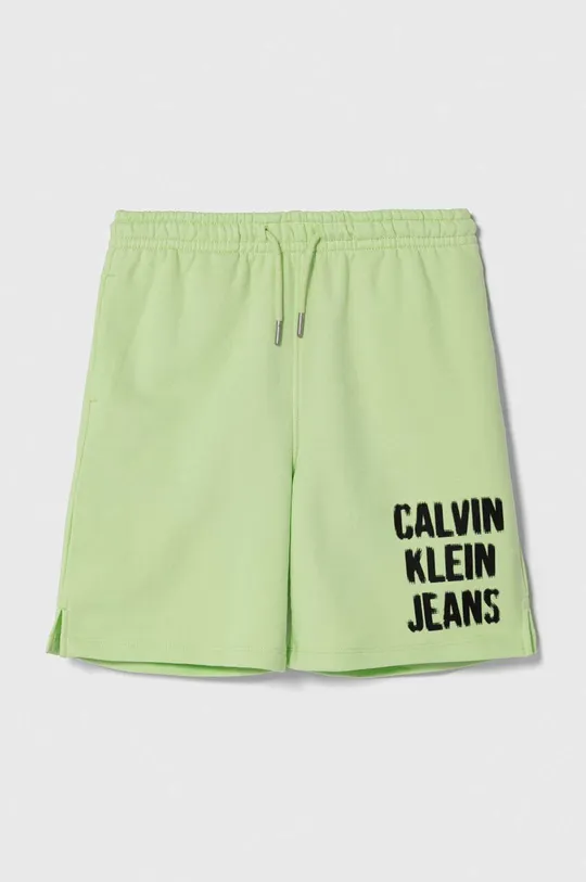 zielony Calvin Klein Jeans szorty dziecięce Chłopięcy