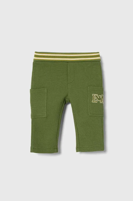zelena Otroške bombažne hlače Emporio Armani Fantovski