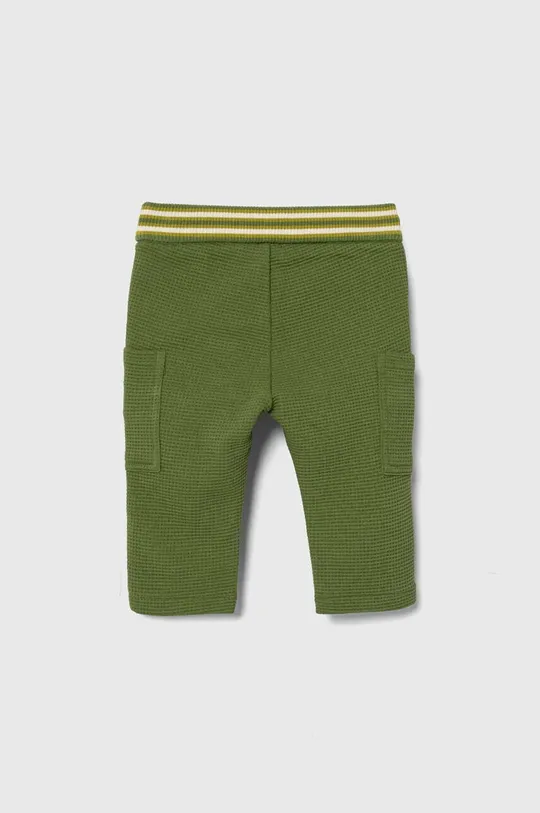 Βρεφικό βαμβακερό παντελόνι Emporio Armani πράσινο