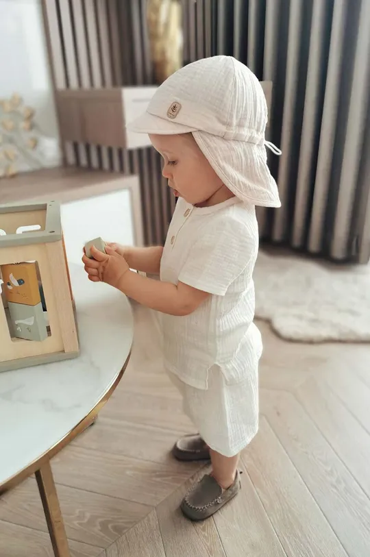biela Detské bavlnené šortky Jamiks Chlapčenský