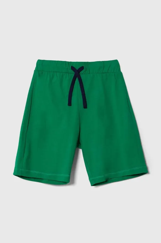 zelena Otroške bombažne kratke hlače United Colors of Benetton Fantovski