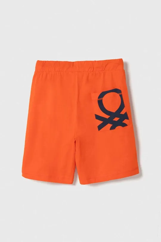Detské bavlnené šortky United Colors of Benetton oranžová