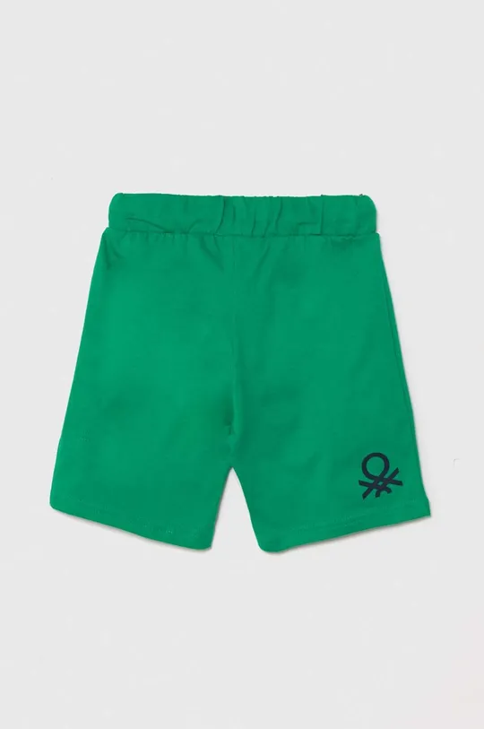Dječje pamučne kratke hlače United Colors of Benetton zelena