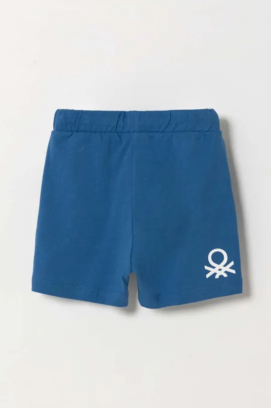 Detské bavlnené šortky United Colors of Benetton modrá