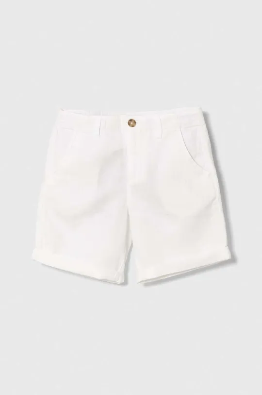 белый Детские льняные шорты United Colors of Benetton Для мальчиков