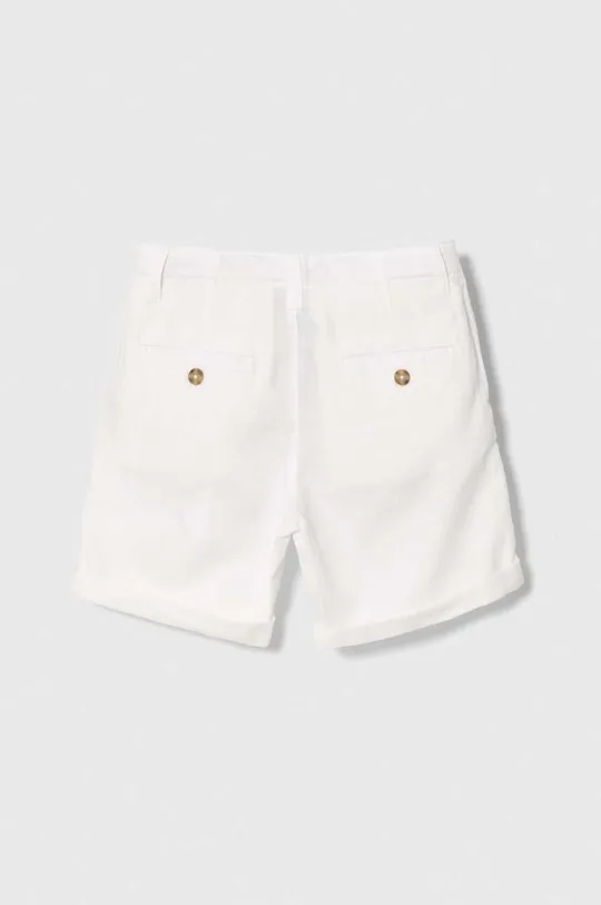 Otroške lanene kratke hlače United Colors of Benetton bela