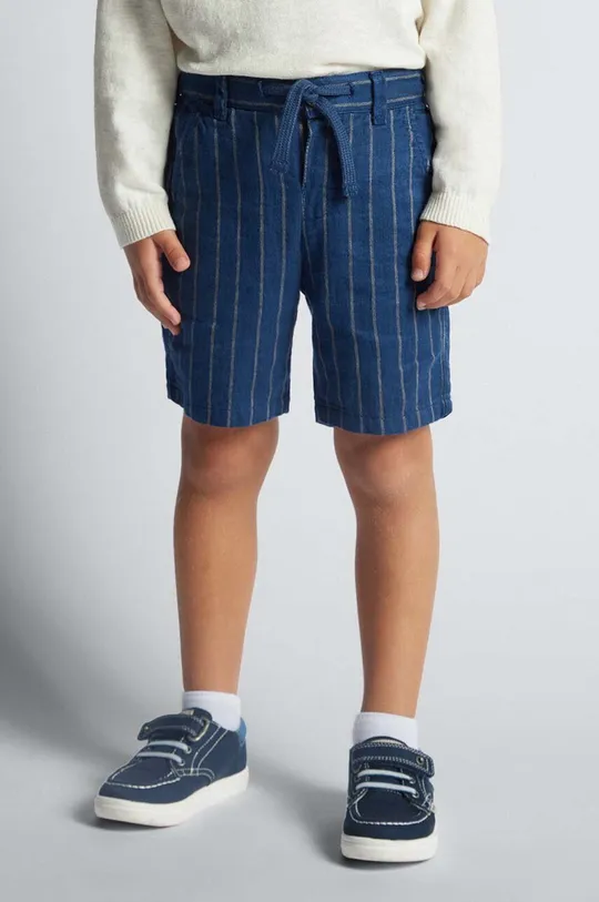 modra Otroške kratke hlače z mešanico lana Mayoral Fantovski