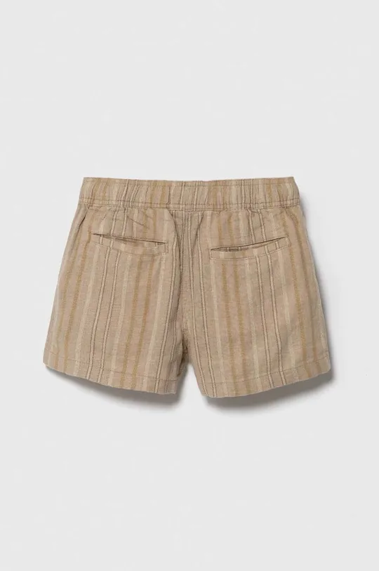 Otroške lanene kratke hlače Abercrombie & Fitch bež