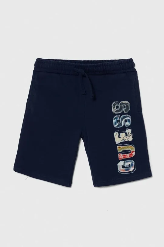 mornarsko modra Otroške bombažne kratke hlače Guess Fantovski