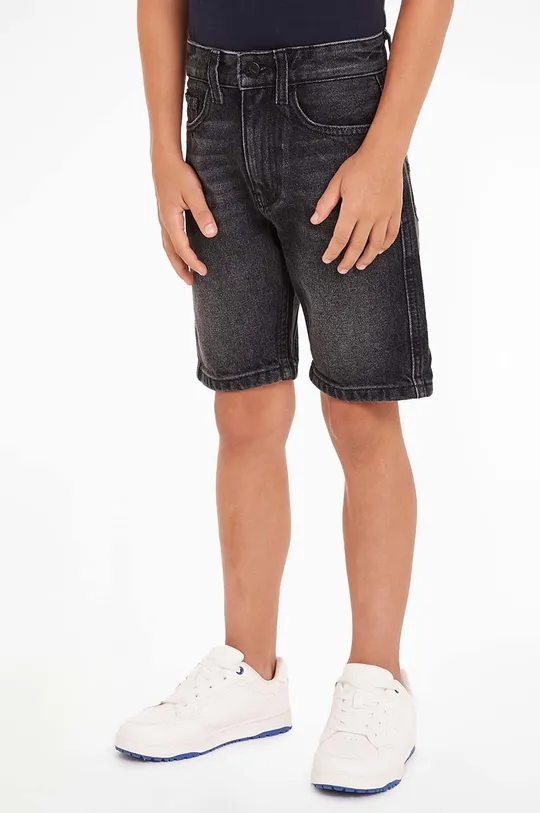 črna Otroške kratke hlače iz jeansa Calvin Klein Jeans Fantovski