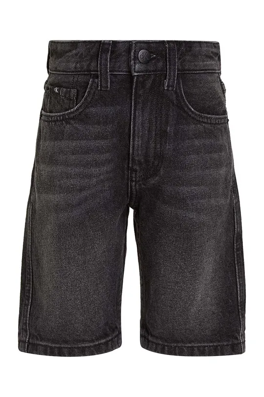 Otroške kratke hlače iz jeansa Calvin Klein Jeans črna