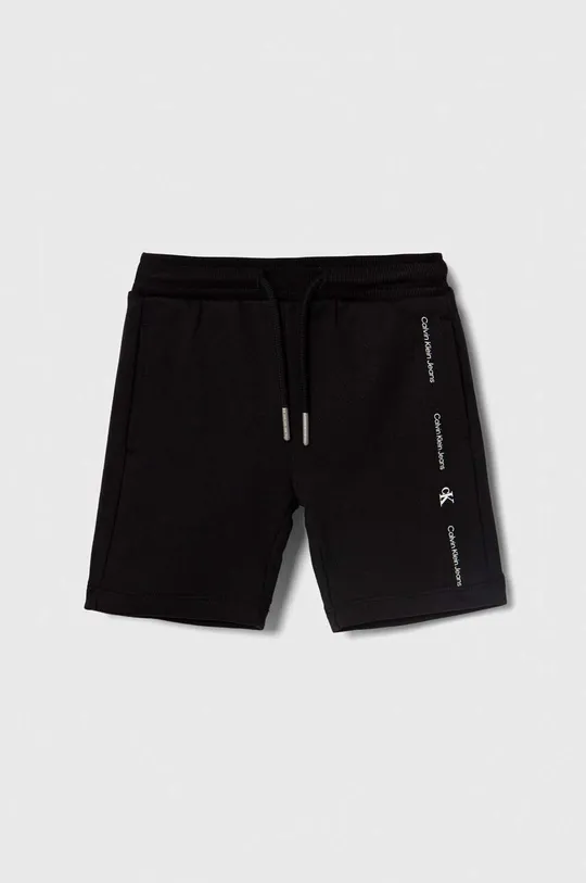črna Otroške bombažne kratke hlače Calvin Klein Jeans Fantovski