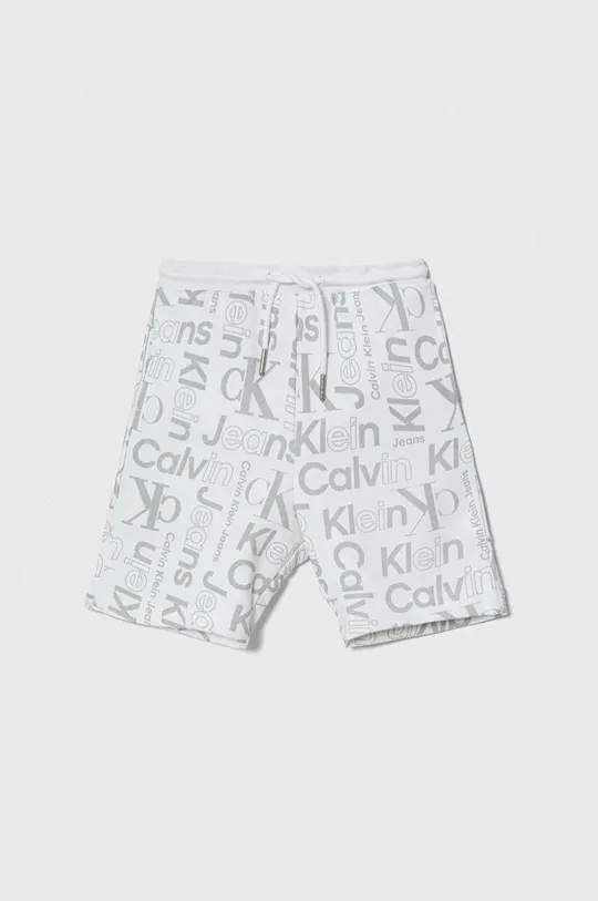 sivá Detské bavlnené šortky Calvin Klein Jeans Chlapčenský