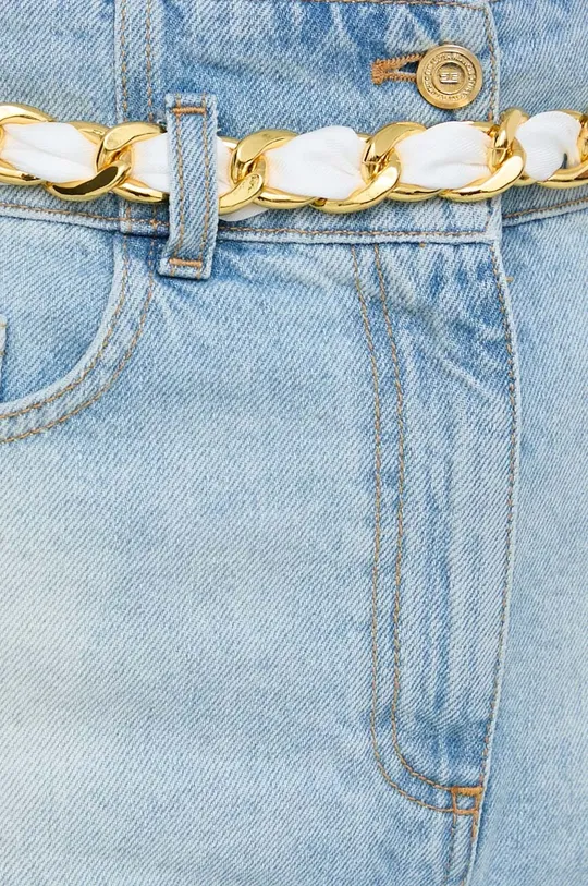 modrá Rifľové krátke nohavice Elisabetta Franchi