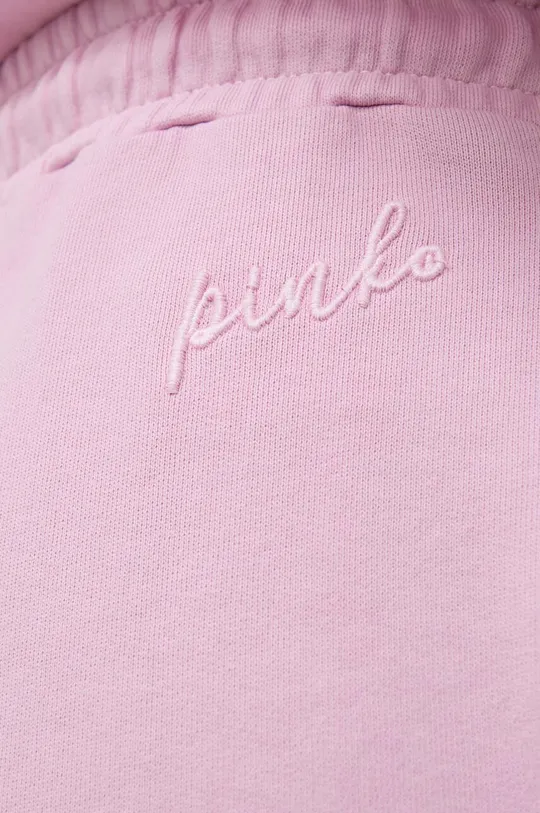 roza Bombažne kratke hlače Pinko