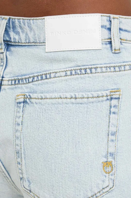 modrá Rifľové krátke nohavice Pinko