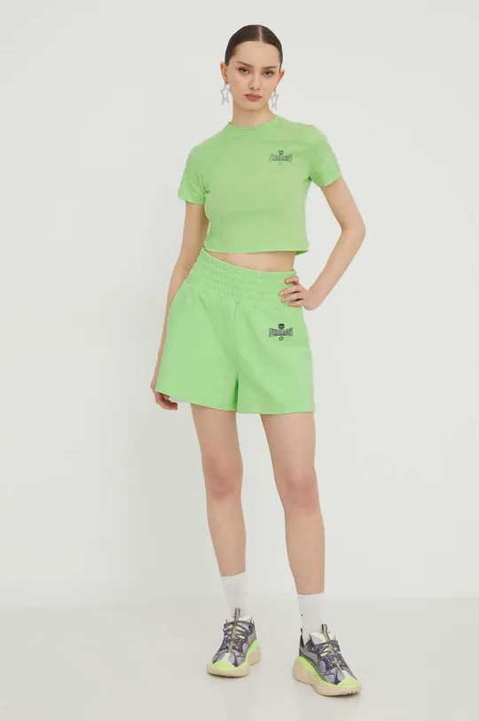 Chiara Ferragni pantaloncini in cotone verde