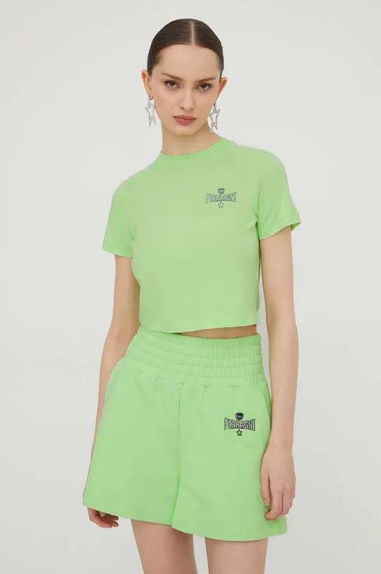 verde Chiara Ferragni pantaloncini in cotone