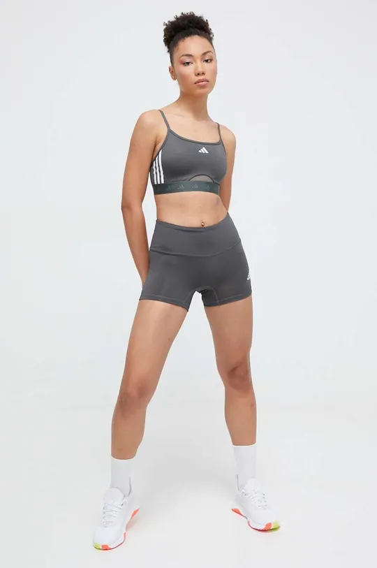 adidas Performance edzős rövidnadrág szürke