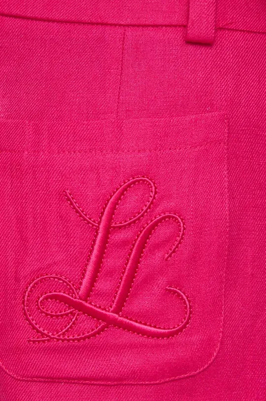 rózsaszín Luisa Spagnoli vászon rövidnadrág AUSILIO