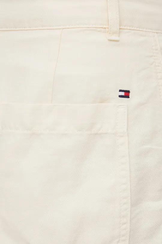 bézs Tommy Hilfiger vászonkeverék rövidnadrág