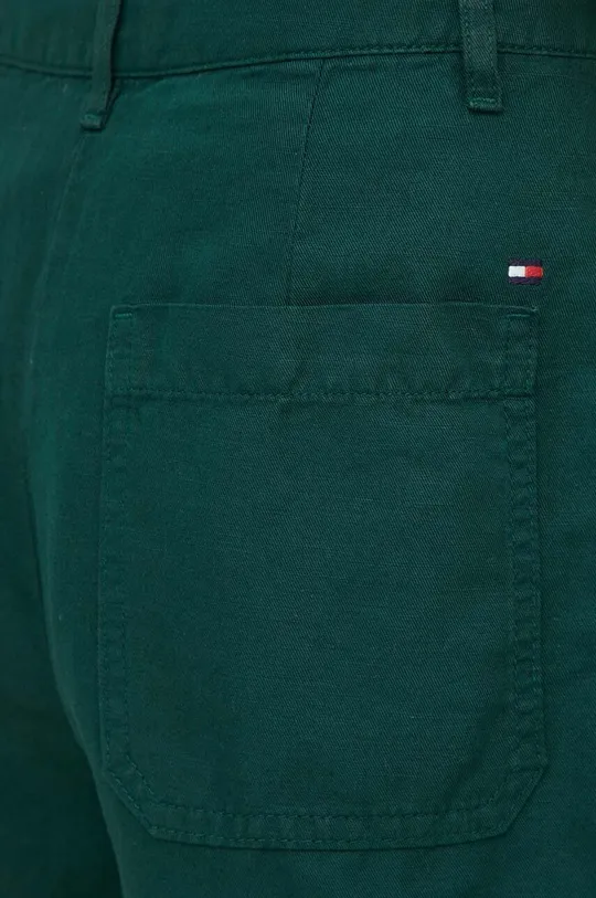 zöld Tommy Hilfiger vászonkeverék rövidnadrág