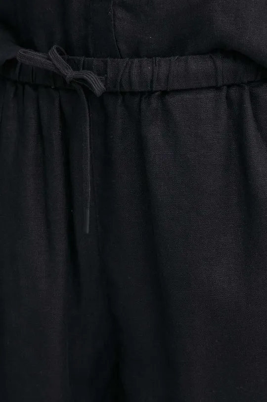 fekete Tommy Hilfiger vászon rövidnadrág