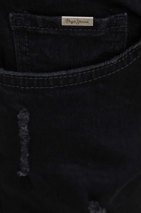 fekete Pepe Jeans farmer rövidnadrág STRAIGHT SHORT HW