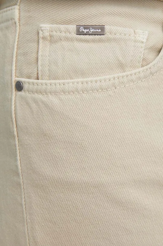béžová Rifľové krátke nohavice Pepe Jeans STRAIGHT SHORT HW