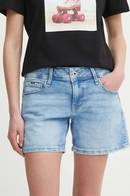 blu Pepe Jeans pantaloncini di jeans RELAXED SHORT MW Donna
