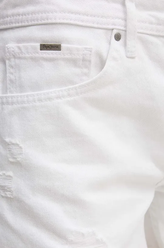 biela Rifľové krátke nohavice Pepe Jeans