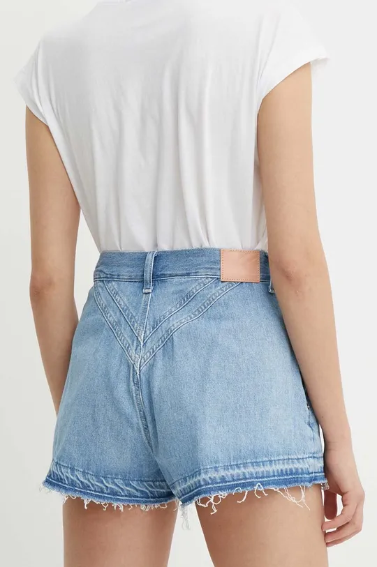 Traper kratke hlače Pepe Jeans A-LINE SHORT UHW SKY Temeljni materijal: 100% Pamuk Podstava džepova: 65% Poliester, 35% Pamuk