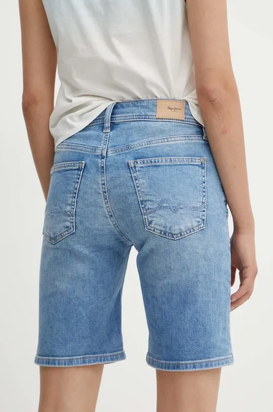 Rifľové krátke nohavice Pepe Jeans SLIM SHORT MW 98 % Bavlna, 2 % Elastan