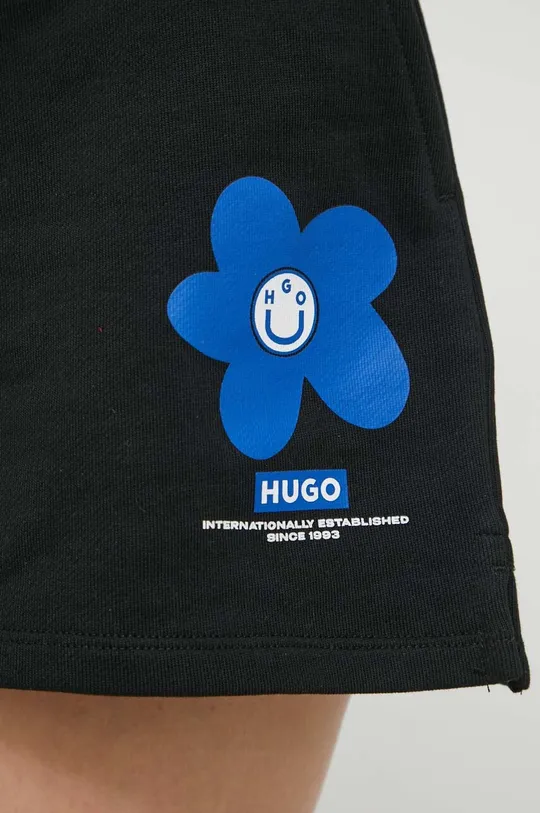 crna Pamučne kratke hlače Hugo Blue