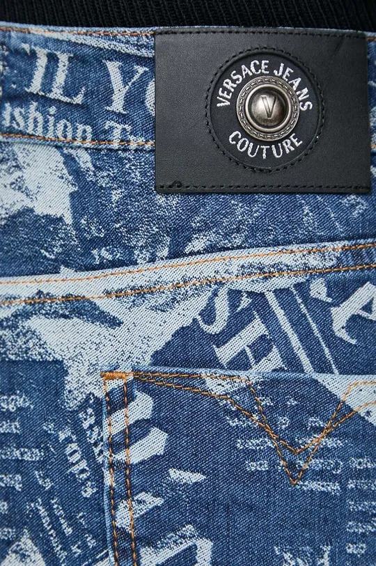 modrá Rifľové krátke nohavice Versace Jeans Couture