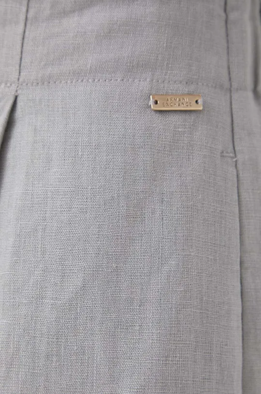 sivá Ľanové šortky Armani Exchange