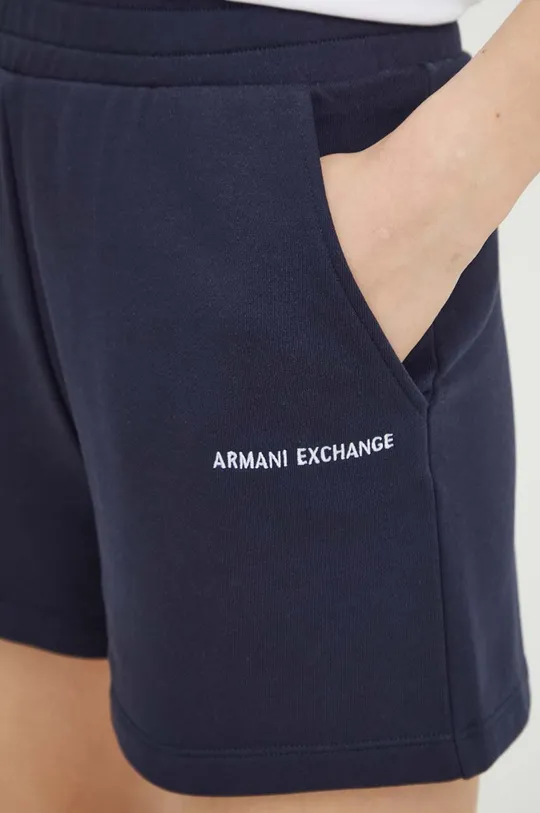 tmavomodrá Bavlnené šortky Armani Exchange