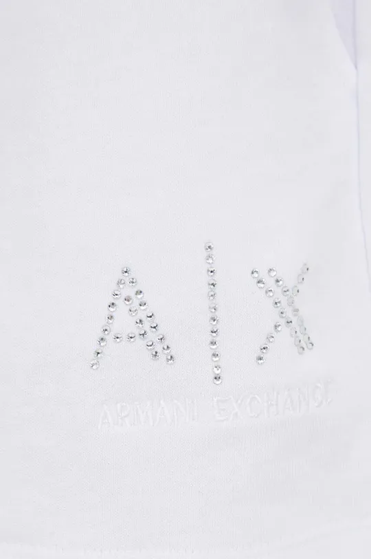 biały Armani Exchange szorty bawełniane