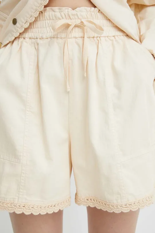 beige Twinset pantaloncini in lino misto