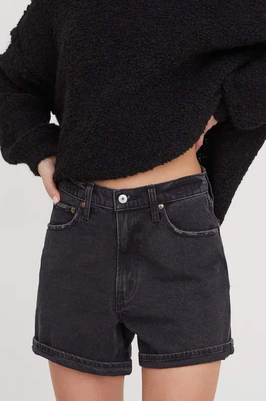 czarny Abercrombie & Fitch szorty jeansowe Damski