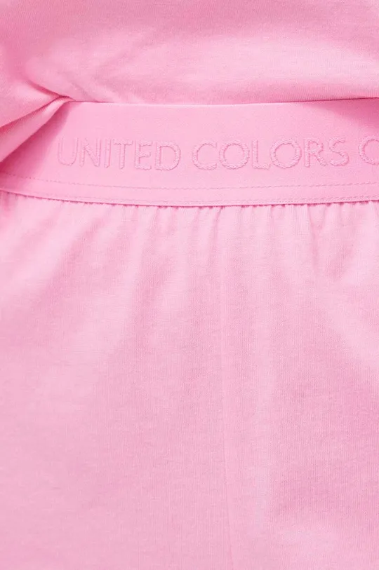ροζ Βαμβακερό σορτς United Colors of Benetton