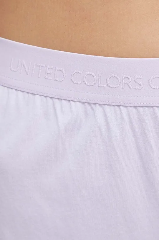 vijolična Bombažne kratke hlače United Colors of Benetton