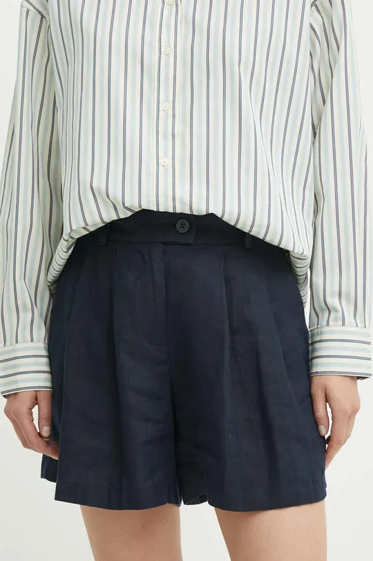 mornarsko plava Lanene kratke hlače Sisley Ženski