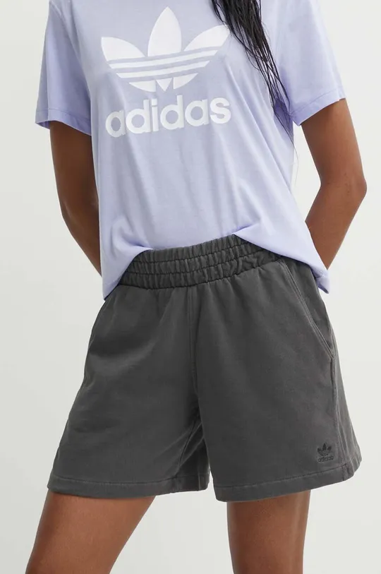 γκρί Βαμβακερό σορτσάκι adidas Originals Γυναικεία