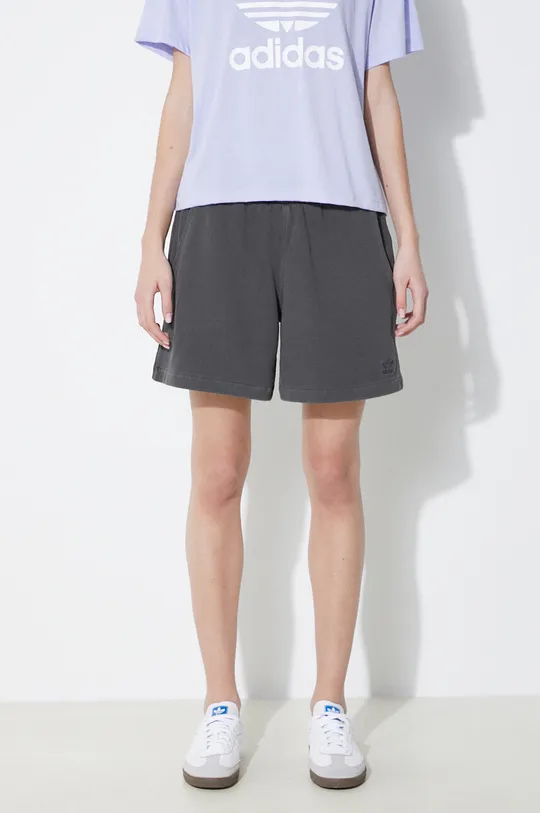 gray adidas Originals cotton shorts Women’s