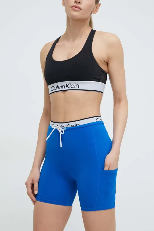 modra Kratke hlače za vadbo Calvin Klein Performance Ženski