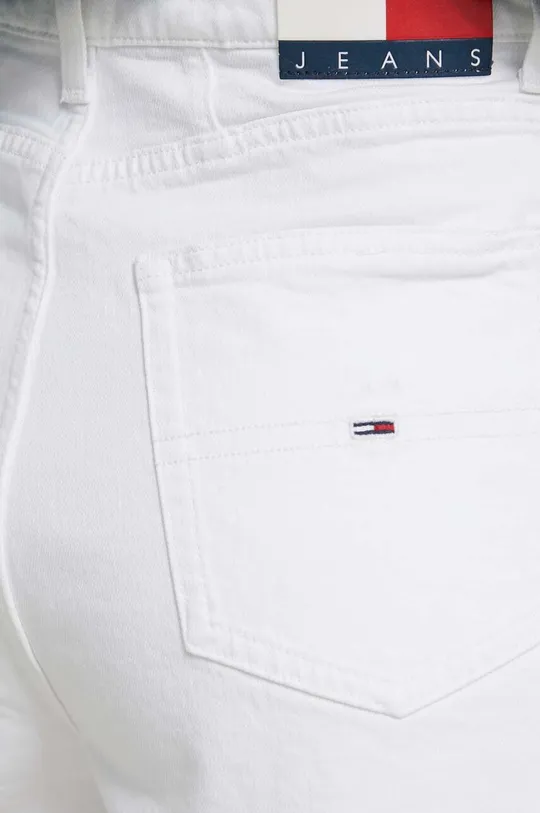 biały Tommy Jeans szorty jeansowe